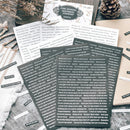 8Sheets Black White Words Phrase Stickers Scrapbooking Material Paper Label Diary Stationery Album Decoration