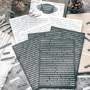 8Sheets Black White Words Phrase Stickers Scrapbooking Material Paper Label Diary Stationery Album Decoration