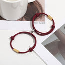 1 Pair Custom Name Bracelet The Pledge of Eternal Love Magnet Attracts Each Other Staniless steel Couples Bracelet Men and Women