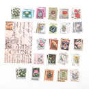 46 pcs/pack Retro Philatelic Museum Series Decorative Stickers Scrapbooking Stick Label Diary Album stationery Stamp Sticker