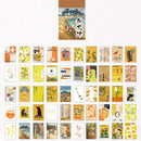 Warm 366pcs Of Van Gogh Color Multi-Style Plant Kraft Paper Diary Stickers Aesthetics Bullet Journal Art Supplies Material Paper