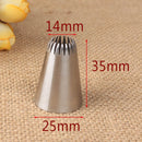 1Pcs DIY Cakes Decoration 19-tooth Pastry Nozzle Kitchen Gadgets Cookies Supplies 304 Stainless Steel Silver Fondant Decor
