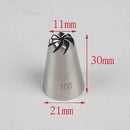 1Pcs DIY Cakes Decoration 19-tooth Pastry Nozzle Kitchen Gadgets Cookies Supplies 304 Stainless Steel Silver Fondant Decor