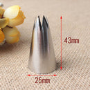 1Pcs DIY Cakes Decoration 19-tooth Pastry Nozzle Kitchen Gadgets Cookies Supplies 304 Stainless Steel Silver Fondant Decor