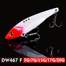 1pc VIB Lure 3D Eyes Pencil 5g 7g 15g 17g 20g Balancer Spoon Spinner Painting Fishing Lure Hard Bait Fishing Tackle Treble Hook