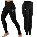 Spandex High Waist Legging Pockets Fitness Bottoms Running Sweatpants for Women Quick-Dry Sport Trousers Workout Yoga Pants