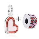 2Pcs/lot Special Offer Love Star Rainbow Charms Beads Fit Brand Bracelet & Necklaces For Women DIY Making Jewelry Accessories