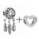 2Pcs/lot Special Offer Love Star Rainbow Charms Beads Fit Brand Bracelet & Necklaces For Women DIY Making Jewelry Accessories