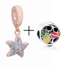 2Pcs/lot Special Offer Love Star Rainbow Charms Beads Fit Brand Bracelet & Necklaces For Women DIY Making Jewelry Accessories