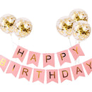 1set Happy Birthday Letter Banner Rose Gold blue Confetti latex Balloons Birthday Party Decorations Baby Shower gift Baloon