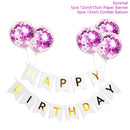 1set Happy Birthday Letter Banner Rose Gold blue Confetti latex Balloons Birthday Party Decorations Baby Shower gift Baloon