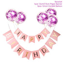 1set Happy Birthday Letter Banner Rose Gold blue Confetti latex Balloons Birthday Party Decorations Baby Shower gift Baloon