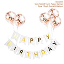1set Happy Birthday Letter Banner Rose Gold blue Confetti latex Balloons Birthday Party Decorations Baby Shower gift Baloon