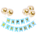 1set Happy Birthday Letter Banner Rose Gold blue Confetti latex Balloons Birthday Party Decorations Baby Shower gift Baloon