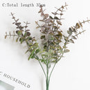 45cm Nordic Wind Artificial Plants Bunch Eucalyptus Money Leaf Home Wedding Deco Flower Arrangement Photography Props Gray Green