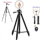 10in LED Selfie Ring Light Photography RingLight Phone Stand Holder Tripod Circle Fill Light Dimmable Lamp Trepied Makeup