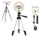 10in LED Selfie Ring Light Photography RingLight Phone Stand Holder Tripod Circle Fill Light Dimmable Lamp Trepied Makeup