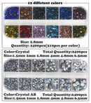 2000Pcs-9600Pcs/box Hot Fix Rhinestones Set/EU or US PLUG Hotfix Applicator Hot Fix Crystal Glass Rhinestone Iron-on Wand Strass