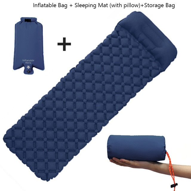 Outdoor Camping Mat Ultra-Light Self Inflatable Mattress Hiking Tent Mat  Air Cushion Portable Sleeping Pad Waterproof Mattress