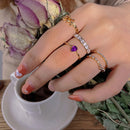 17KM Bohemian Gold Chain Rings Set For Women Fashion Boho Coin Snake Moon Rings Party 2021 Trend Jewelry Gift