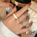 17KM Bohemian Gold Chain Rings Set For Women Fashion Boho Coin Snake Moon Rings Party 2021 Trend Jewelry Gift