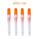 1-4pcs Body Piercing Needles Catheter Cannula Tools Kit Surgical Steel Sterilized Tattoo Needle Nose Lip Jewelry 14G 16G 18G 20G