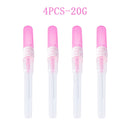1-4pcs Body Piercing Needles Catheter Cannula Tools Kit Surgical Steel Sterilized Tattoo Needle Nose Lip Jewelry 14G 16G 18G 20G