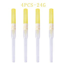 1-4pcs Body Piercing Needles Catheter Cannula Tools Kit Surgical Steel Sterilized Tattoo Needle Nose Lip Jewelry 14G 16G 18G 20G