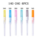 1-4pcs Body Piercing Needles Catheter Cannula Tools Kit Surgical Steel Sterilized Tattoo Needle Nose Lip Jewelry 14G 16G 18G 20G