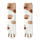 Funny Cute Style Cat Paw Cartoon Pattern Women  Cotton Socks Super Soft Gift For Female Stay in the house Sleeping Floor Sox