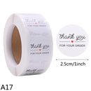 500pcs/Roll 2.5cm Thank You Stickers Seal Labels Gift Packaging Stickers Wedding Birthday Party Offer Stationery Sticker