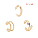 2020 New Fashion Pearl Ear Cuff Bohemia Stackable C Shaped CZ Rhinestone Small Earcuffs Clip Earrings for Women Wedding Jewelry