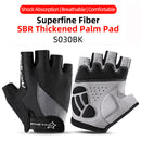 ROCKBROS Cycling Bike Half Short Finger Gloves Shockproof Breathable MTB Road Bicycle Gloves Men Women Sports Cycling Equipment
