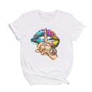 2020 Lips Watercolor Graphic T Shirt lip Women Tops Shirt Base O-neck Sexy Black Tees Kiss lip Funny whisper words Girls Tshirt