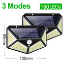 180 100 LED Solar Light Outdoor Solar Lamp with Motion Sensor Solar LED Light Waterproof Sunlight Powered for Garden Decoration