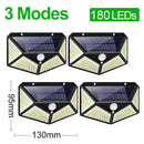 180 100 LED Solar Light Outdoor Solar Lamp with Motion Sensor Solar LED Light Waterproof Sunlight Powered for Garden Decoration