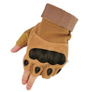 Tactical Hard Knuckle Half finger Gloves Men's Army Military Combat Hunting Shooting Airsoft Paintball Police Duty - Fingerless
