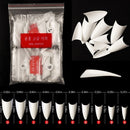 100/500PCS PRO White Clear V Straight Round End Full/Half Acrylic Ballet Coffin French False Nail Tips Fake Toenail Tip Manicure