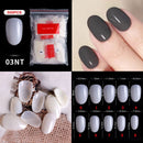 100/500PCS PRO White Clear V Straight Round End Full/Half Acrylic Ballet Coffin French False Nail Tips Fake Toenail Tip Manicure