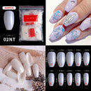 100/500PCS PRO White Clear V Straight Round End Full/Half Acrylic Ballet Coffin French False Nail Tips Fake Toenail Tip Manicure