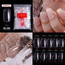 100/500PCS PRO White Clear V Straight Round End Full/Half Acrylic Ballet Coffin French False Nail Tips Fake Toenail Tip Manicure