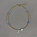 Bohemian Colorful Crystal Bead Necklace Fashion Custom Letter Necklace Personalized Jewelry For Friends 2020 New bijoux femme