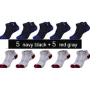 10 Pairs New Spring Summer Cotton Socks Boat Mesh Breathable Men's Short Ankle Socks High Quality Casual Sports Male Sokken Gift