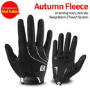 ROCKBROS Windproof Cycling Gloves Bicycle Touch Screen Riding MTB Bike Glove Thermal Warm Motorcycle Winter Autumn Bike Clothing