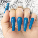 24pcs Professional Fake Nails Long Ballerina Half French Acrylic Nail Tips Press On Nails Full Cover Manicure Beauty Tools