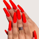 24pcs Professional Fake Nails Long Ballerina Half French Acrylic Nail Tips Press On Nails Full Cover Manicure Beauty Tools