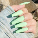 24pcs Professional Fake Nails Long Ballerina Half French Acrylic Nail Tips Press On Nails Full Cover Manicure Beauty Tools