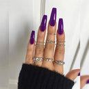 24pcs Professional Fake Nails Long Ballerina Half French Acrylic Nail Tips Press On Nails Full Cover Manicure Beauty Tools