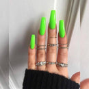 24pcs Professional Fake Nails Long Ballerina Half French Acrylic Nail Tips Press On Nails Full Cover Manicure Beauty Tools