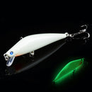 1Pcs 3D Luminous Night Fishing Bait 8cm 8g Bass Minnow Lures With Treble Hooks Artificial Hard Crankbaits Pike Carp Pesca Tackle